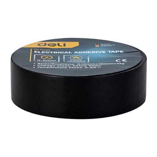 Изолента Deli DL5261 0,13мм х 18мм х 10м, напряжения до 600В, температурный рейтинг 0-80, ПВХ фото 3