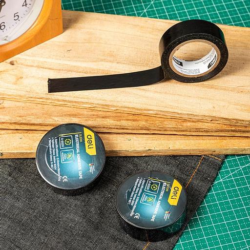 Изолента Deli DL5261 0,13мм х 18мм х 10м, напряжения до 600В, температурный рейтинг 0-80, ПВХ фото 5