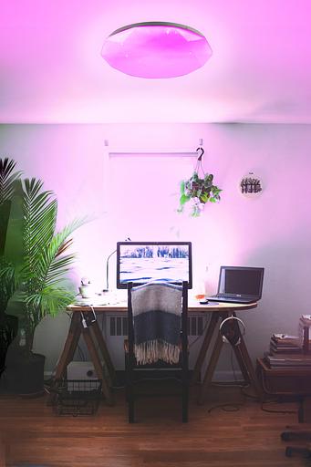 Светильник светодиодный ДБО-75 настенно-потолочный управляемый DIAMOND-RGB 230В 3000-6500K 6000Лм 502x83мм с RGB подсветкой фото 3