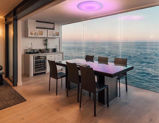 Светильник светодиодный ДБО-75 настенно-потолочный управляемый GALAXY-RGB 230В 3000-6500K 6000Лм 555x83мм с RGB подсветкой фото 3