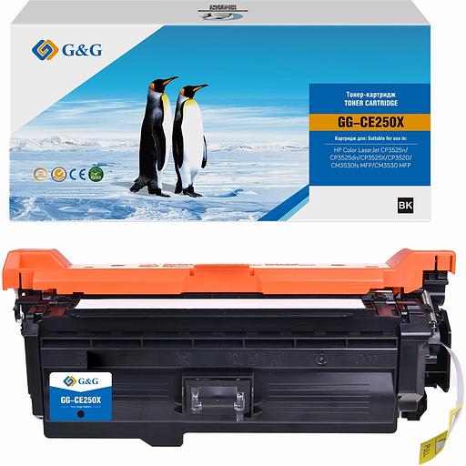 Картридж лазерный G&G GG-CE250X CE250X черный (10500стр.) для HP CLJ CP3525n/CP3525dn/CP3525X/CP3520/CM3530fs MFP/CM3530 MFP фото 1