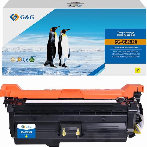 Картридж лазерный G&G GG-CE252A CE252A желтый (7000стр.) для HP CLJ CP3525n/CP3525dn/CP3525X/CP3520/CM3530fs MFP/CM3530 MFP фото 1