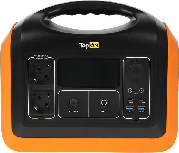 Электростанция портативная TopON TOP-X1200 310000mAh 10A QC3.0/PD3.0 2xUSB черный/оранжевый (103258) фото 1