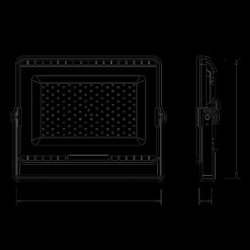 Прожектор светодиодный ДО-100 Вт 9000 Лм 6500К LOWTEMP 120° IP65  JazzWay фото 4