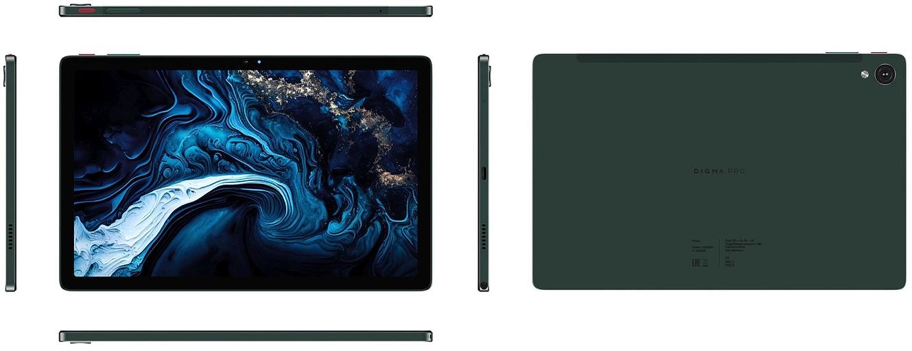 Планшет Digma Pro Pulse T606 (1.6) 8C RAM6Gb ROM128Gb 10.4" In-Cell 2000x1200 4G 2Sim Android 14 темно-зеленый 13Mpix 5Mpix BT WiFi microSD 128Gb 7000mAh фото 4