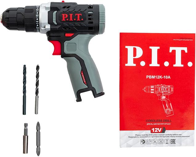 Дрель P.I.T. PBM12K-10A X-DRIVER SOLO патрон:быстрозажимной реверс (PBM12K-10A) фото 10