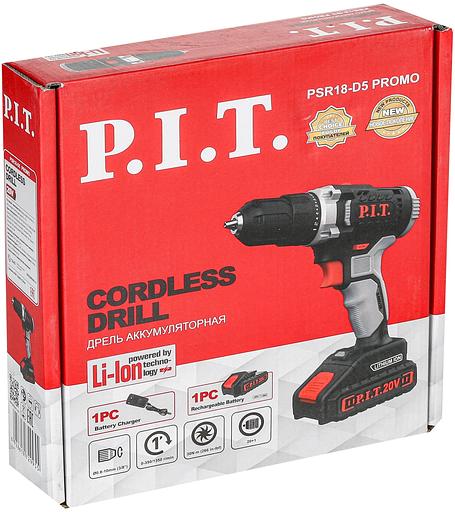 Дрель P.I.T. PSR18-D5 PROMO патрон:быстрозажимной реверс фото 6