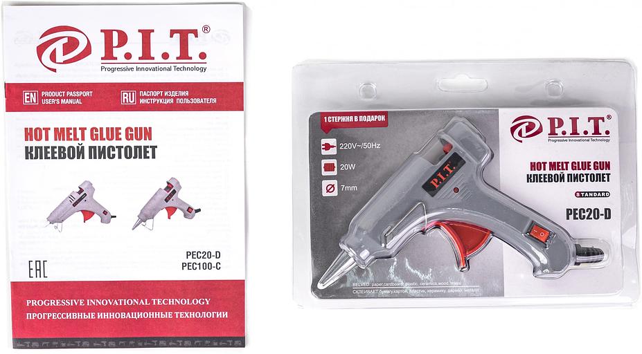 Клеевой пистолет P.I.T. PEC20-D 20Вт фото 4