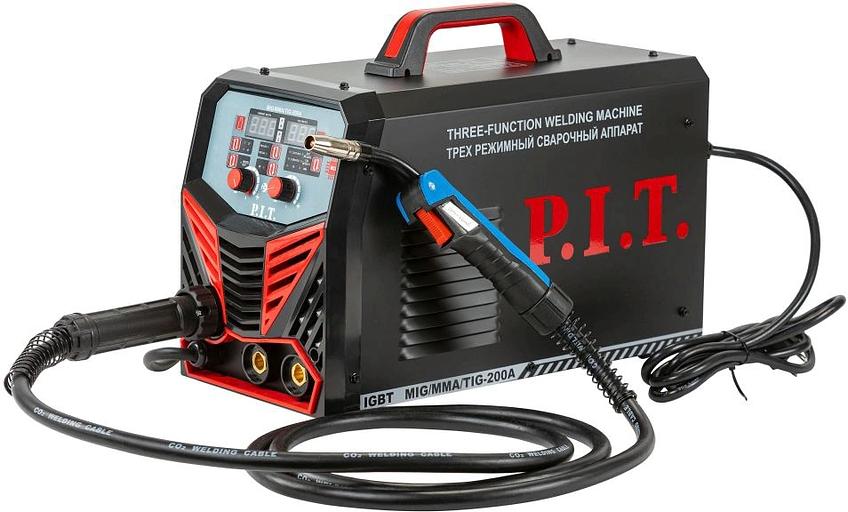 Сварочный полуавтомат P.I.T. PMAG200-C1 ММА 5.8кВт (кейс в комплекте) фото 1