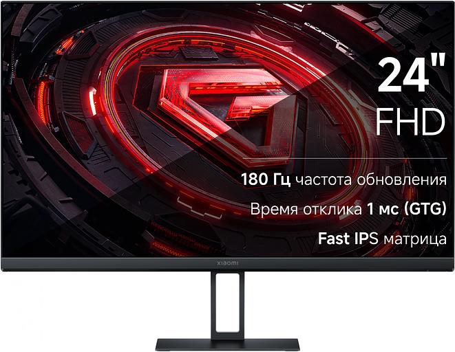 Монитор 23.8" XIAOMI Gaming Monitor G24i P24FCA-RGGL black (IPS, 1920x1080, 178°/178°, 250d/m2, 1000:1, 1ms, 180Hz, HDMI, DP) (ELA5625EU) фото 1