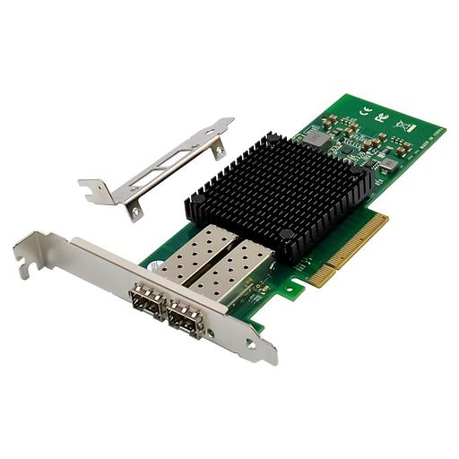 ORIENT XWT-INT520PE8 2SFP+, Сетевая карта PCI-Ex8 v2.0 2xSFP+ 10Gbps Server NIC, Intel 82599ES chipset, 10/1 Гбит/с, 2 планки крепления в комплекте (33298) фото 1