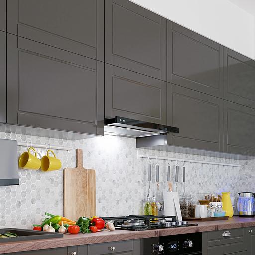 Вытяжка встраиваемая Lex HIDE 500 черный управление: кнопочное (1 мотор) фото 7