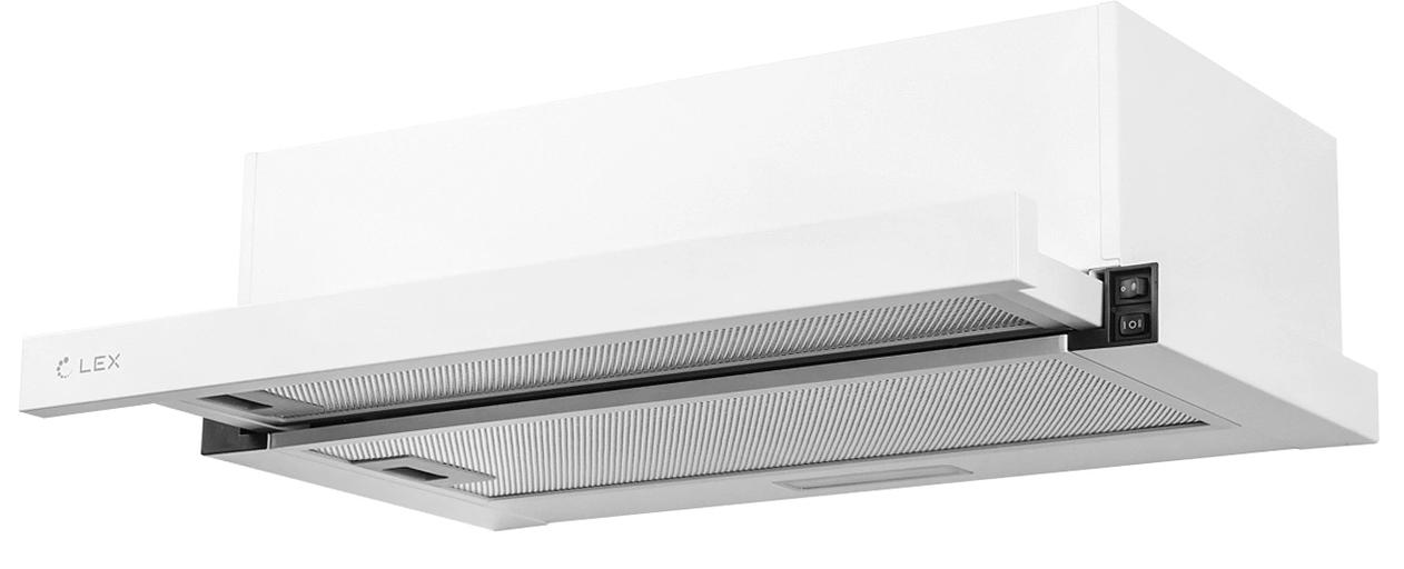Вытяжка встраиваемая Lex HIDE 500 белый управление: кнопочное (1 мотор) фото 1