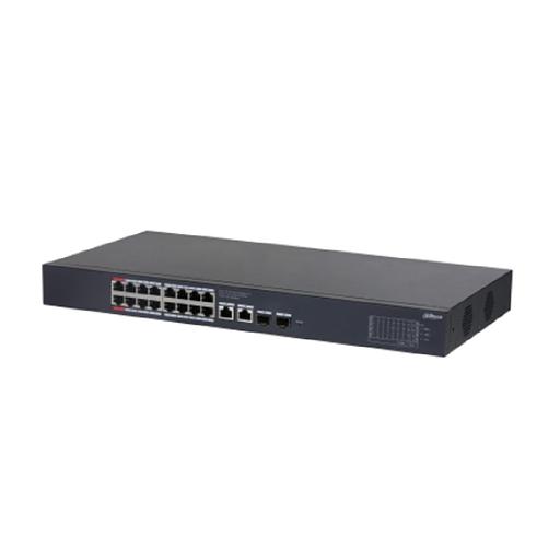 Коммутатор Dahua DH-CS4220-16GT-190 16x100Мбит/с 2x1Гбит/с 2xКомбо(1000BASE-T/SFP) управляемый фото 1