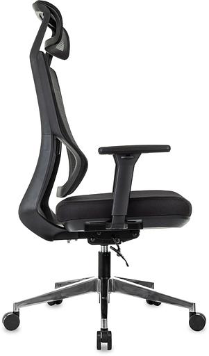 Кресло руководителя Бюрократ MC-412N-H черный сетка/ткань с подголов. крестов. металл хром фото 3