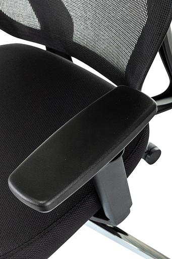 Кресло руководителя Бюрократ MC-412N-H черный сетка/ткань с подголов. крестов. металл хром фото 5