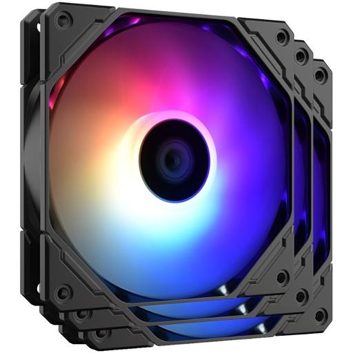 Вентилятор для корпуса ID-COOLING TF-12025-PRO-ARGB TRIO (3 pcs, 120mm, 1800rpm, 82,5 CFM, 35.2 дБ, PWM 4-pin, ARGB, white) (TF-12025-PRO-ARGB TRIO) фото 1