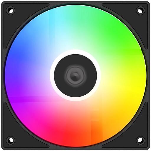 Вентилятор для корпуса ID-COOLING AS-120-ARGB-K (120mm, 2000rpm, 58.0 CFM, 27.2 дБ, PWM 4-pin, ARGB, black) (AS-120-ARGB-K) фото 1