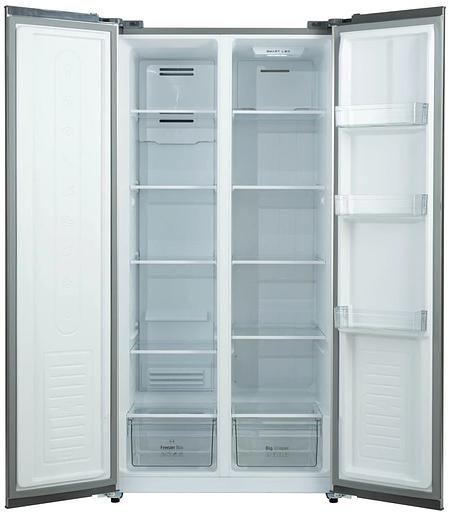 Холодильник Бирюса SBS 400 I 2-хкамерн. нержавеющая сталь фото 1