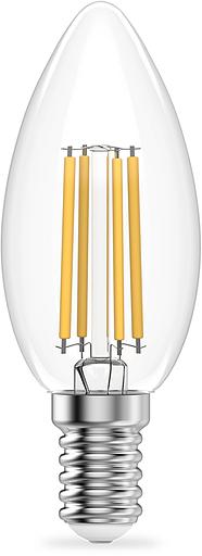 Лампа филам. Gauss Filament 10Вт цок.:E14 свеча св.свеч.бел.теп. (упак.:10шт) (32110) фото 2