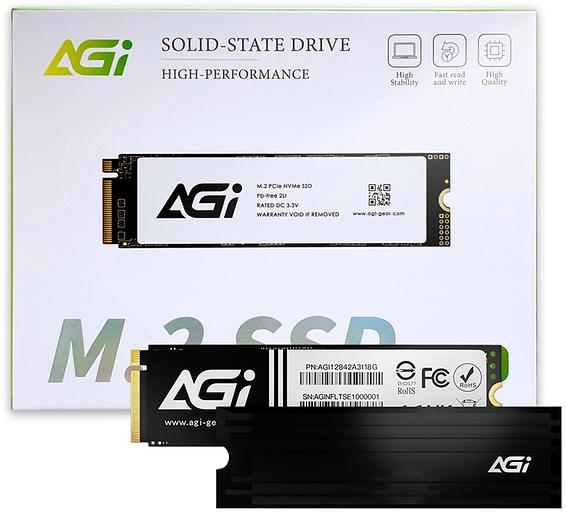 Накопитель SSD AGi PCIe 4.0 x4 2TB AGI2T0G44AI828 AI828 M.2 2280 фото 2