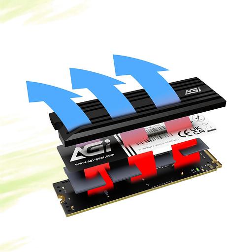 Накопитель SSD AGi PCIe 4.0 x4 2TB AGI2T0G44AI828 AI828 M.2 2280 фото 4
