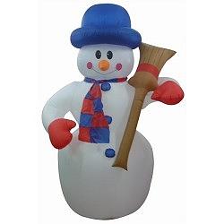 Фигура Neon-Night Outdoor Снеговик с метлой 4лам. капрон (511-122) фото 1