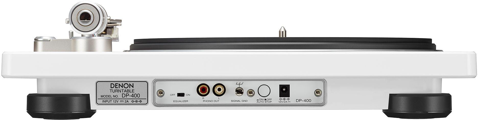 Проигрыватель винила Denon DP-400F частично автоматический белый фото 4