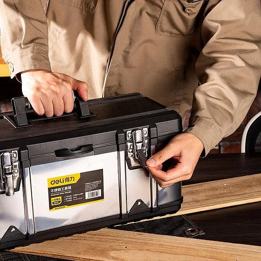 Ящики и сумки для инструментов Deli Ящик для инструментов Deli DL432020 470 х 220 х 220 мм фото 3