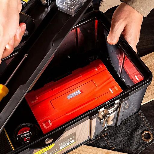 Ящики и сумки для инструментов Deli Ящик для инструментов Deli DL432020 470 х 220 х 220 мм фото 4