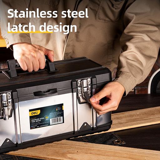 Ящики и сумки для инструментов Deli Ящик для инструментов Deli DL432020 470 х 220 х 220 мм фото 6