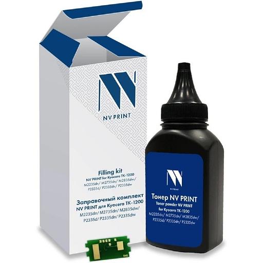 Заправочный комплект NV PRINT для Kyocera TK-1200 (M2235dn, M2735dn, M2835dw, P2335d, P2335dn, P2335dw), 125 гр, 3000 стр (тонер + чип) совместимый фото 1