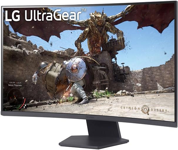 Монитор LG 31.5" 32GS60QC-B черный VA LED 5ms 16:9 HDMI матовая HAS Piv 3000:1 350cd 178гр/178гр 2560x1440 DP WQ 7.2кг фото 2