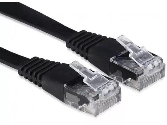 Патч-корд Buro BU-C6-FLAT-0.5M-B cat.5E molded 0.5м черный RJ-45 (m)-RJ-45 (m) фото 1