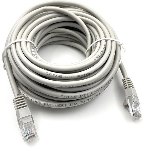 Патч-корд KingPrice KP-PC-c5e-10m-g UTP 4 пары cat.5E CCA molded 10м серый RJ-45 (m)-RJ-45 (m) фото 1