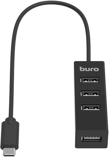 Разветвитель USB-C Buro BPH-C-1906 4порт. черный (BU-USBC-HUB-4U20) фото 4