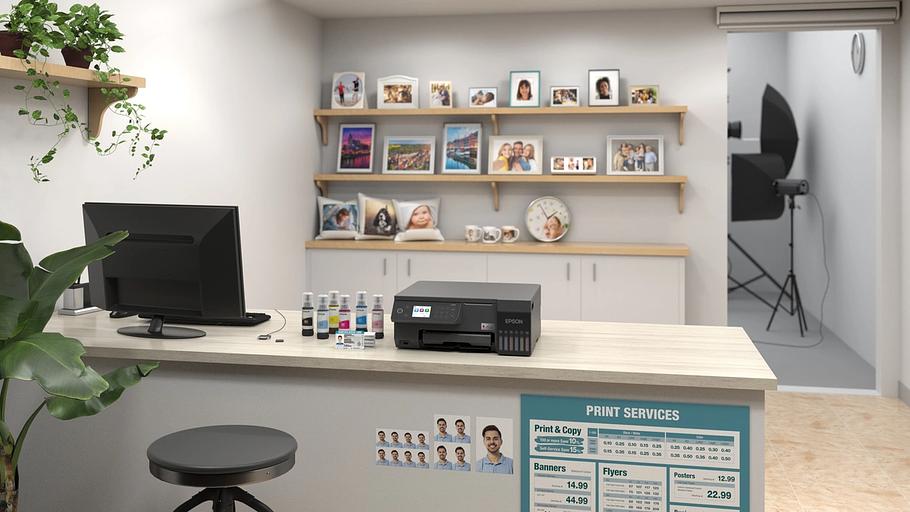 МФУ струйный Epson EcoTank L8100 (C11CK94***) A4 черный фото 2