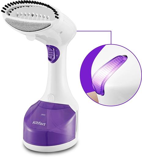 Отпариватель ручной Kitfort КТ-9206 1200Вт белый/фиолетовый фото 5