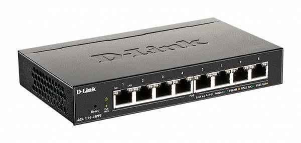 D-Link DGS-1100-08PV2/A3A Настраиваемый L2 коммутатор с 8 портами 10/100/1000Base-T (8 портов PoE 802.3af/at) фото 1