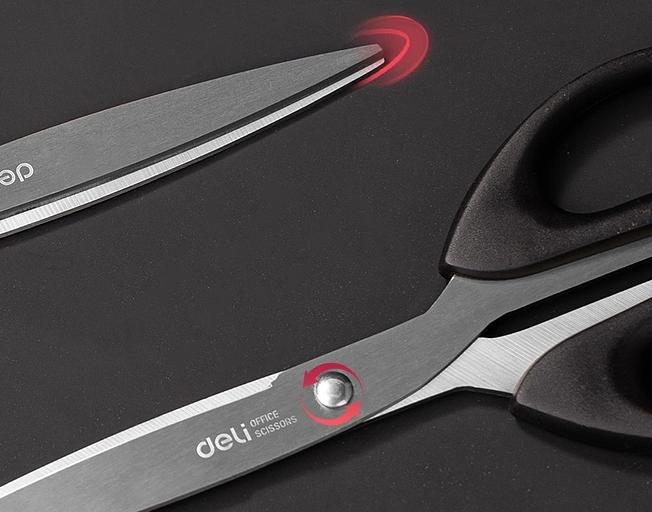 Ножницы Deli EM611 офисные 210мм ручки пластиковые сталь ассорти чехол с европод. фото 3
