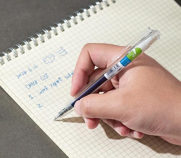 Ручка гелев. автоматическая Deli EG05-BL прозрачный d=0.5мм син. черн. фото 2