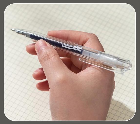 Ручка гелев. автоматическая Deli EG05-BL прозрачный d=0.5мм син. черн. фото 3