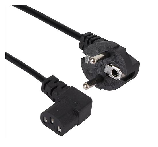 Кабель комп - розетка 220V EU (угол-угол) 3m, iOpen _1 фото 1