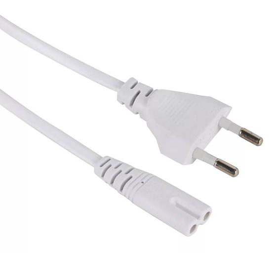 Кабель для аудио-видео техники IEC-320-C7, 2-pin 3m,белый, iOpen_1 фото 1