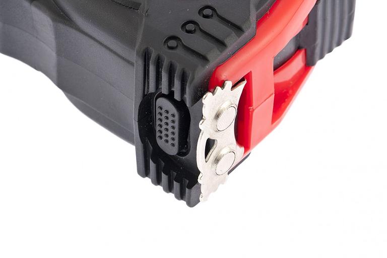 Рулетка Status magnet 3 fixations, 5 м х 25 мм, обрезиненный корпус, зацеп с магнитом фото 2