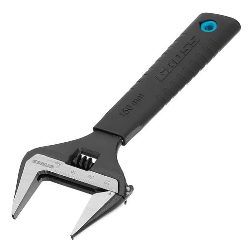 Ключ разводной, 150 мм,CrV, тонкие губки, защитные насадки фото 1