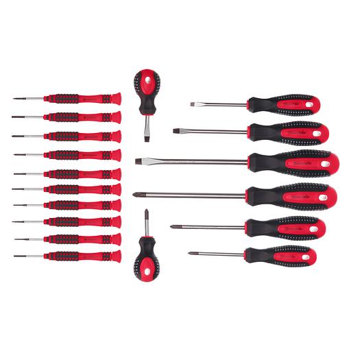 Набор отверток Fusion на полке, 18 шт., PH + SL + Torx, CrV, 3к рукоятка фото 1