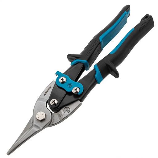 Ножницы по металлу PIRANHA,250мм,прямой рез,сталь-CrMo,двухкомп.рукоятки фото 1