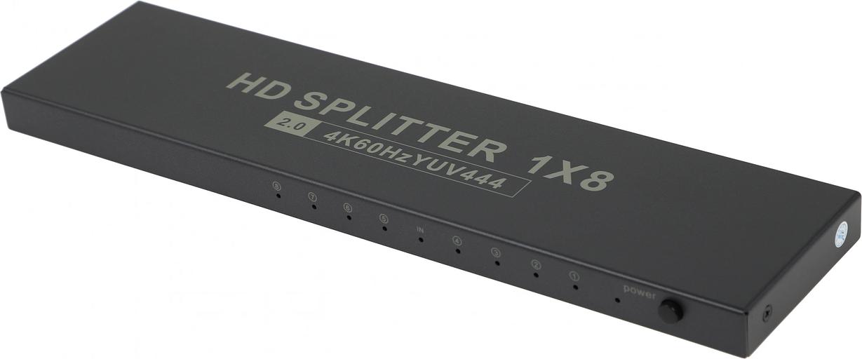 Сплиттер аудио-видео Premier 5-872-8V2 HDMI (f)/8xHDMI (f) черный фото 1