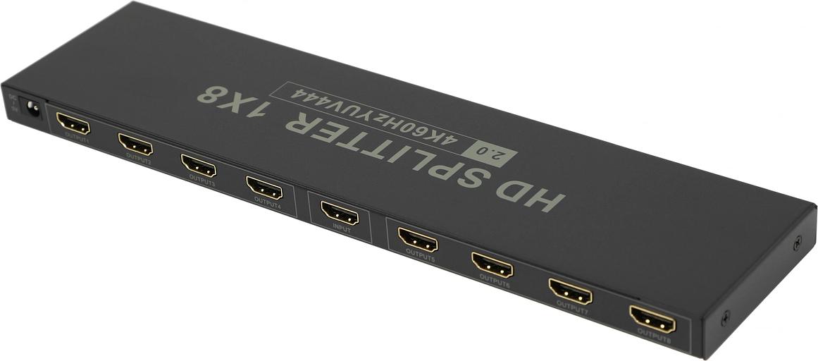 Сплиттер аудио-видео Premier 5-872-8V2 HDMI (f)/8xHDMI (f) черный фото 2